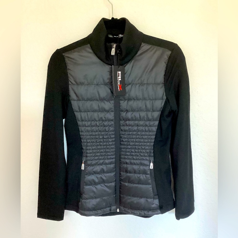 NWT Ralph Lauren RLX Black Zip Jacket Size XS
